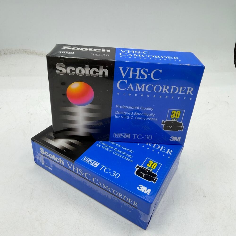 x NEW and sealed Scotch VHS-C Camcorder Videocassette TC-30 - Picture 2 of 3